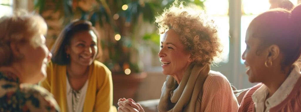 a vibrant, candid moment captures a group of diverse individuals sharing joyful stories of transformation and resilience, bathed in warm, natural light, symbolizing the empowerment and effectiveness of nhs weight loss injections.